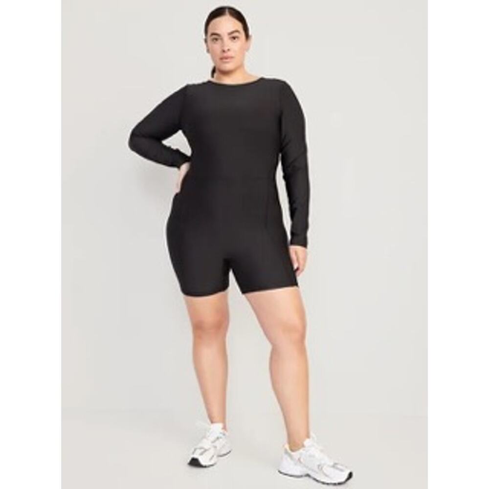 NWT Old Navy XXL PowerSoft Long-Sleeve Bodysuit BlackJack